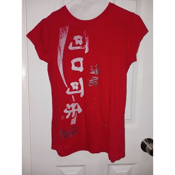Coca Cola Red T-Shirts In A Lot Of 2. Size XL & Size Small. Vintage. Womens - Picture 5 of 8